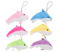 LIFKOME 6 Pezzi Ciondoli a Forma di Delfino Colorati, Mini Decorazioni da Appendere per Borse e Portachiavi, Ornamenti Imbottiti Resistenti e Leggeri per Accessori Donna
