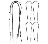 LIFKOME 6 Pezzi Supporto per Piante Rampicanti Robusto in Plastica, Nera | Vaso e Giardino, Display Decorativo, Aiuta Contro il Vento, Adatto a Pomodoro e Peperomia