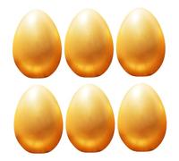 LIFKOME 6 Pezzi Uova D'oro Feste Lotteria Scenografia Matrimonio Vacanze Gioco Vuoto