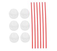 LIFKOME 6 Set Tubi Prolunga Ricambio per Cannucce Bombolette Spray per Punta Ugelli Bombolette Spray Cannucce Rosse Manutenzione Detergente Olio