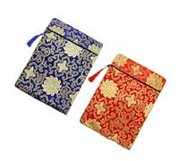 LIFKOME 6pezzi Borsa Per Scritture Buddiste Ricamate Broccato Sacchetto Di Stoccaggio Due Strati Design Tradizionale Cinese Colori Misti