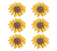 LIFKOME 6pezzi Spilla Floreale Forma di Girasole da Spille Decorative per Abiti Sciarpe Cappelli e Borse Ornamento da Festa e Quotidiano Realizzato in Lega Resistente