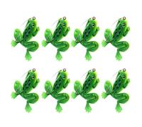 LIFKOME 8 Pezzi Esca Artificiale Rana 6cm 5G in PVC Verde, Realistica | Riutilizzabile, Riflette la Luce, per Pesca Outdoor e Laghetto, Adatta a Pescatori e Gare