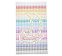 LIFKOME Adesivi Decorativi per Viso in Cristallo Autoadesivi, Resistenti e Forti, 1 Foglio per Progetti Handmade DIY e Make-up Festivo