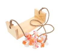 LIFKOME Altalena in Legno per Ragazzo Ragazza Accessorio per Servizi Fotografici Struttura per di Ragazzo Ragazza Altalena Floreale per Foto Vintage