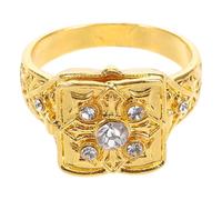 LIFKOME Anello Vintage con Coperchio Nascosto e Micro Pavé