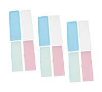 LIFKOME Astuccio Portapenne in Plastica 12 Pezzi Coperchio, Organizer per Matite Traslucido Opaco Assortito Colori, Contenitore per Penne per Studenti e Scuola, Custodia Portatile per Cancelleria