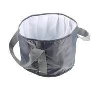 LIFKOME Bacinella Pieghevole per Pediluvio da Viaggio, Comodo Lavapiedi Portatile in Alluminio Termico, Secchio Salvaspazio per Attività All’aperto e Relax a Casa, Grigio Piccolo