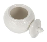 LIFKOME Barattolo per Zucchero a Cubetti in Ceramica Multifunzione Fondo Piatto Contenitore per Caramelle e Dessert Fornitura da Cucina per Conservazione Pratica e Riutilizzabile