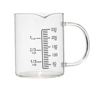 LIFKOME Bicchiere Graduato in Vetro con Beccuccio per Versare Tazza Dosatore Stabile e Durevole per Cucina Bar Ristorante e Caffetteria per Latte e Bevande