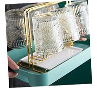 LIFKOME Bicchieri con Vassoio Scolabicchieri Ventilato e Portatile per Bicchieri Testa Giù Organizer per Cucina