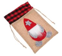 LIFKOME Borsa Natalizia Coulisse Rossa Resistente Sacchetto Riutilizzabile per Caramelle e Bomboniere Sacchetti Regalo per Feste di Natale e Dolcetti Confezionamento Veloce e Versatile