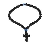 LIFKOME Braccialetto Croce Nera Gioielli Religiosi Black Corda