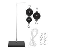 LIFKOME Carrucole per Esperimenti di Fisica con Base Zincata Resistente Singola e Doppie Carrucole Supporto Stabile e Corde Incluse Kit Didattico per Laboratorio Scolastico di Meccanica