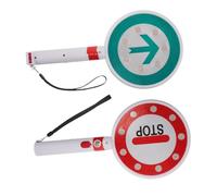LIFKOME Cartello di Stop Portatile a LED Ricaricabile con Maniglia per Sicurezza Stradale e Controllo in Varie Situazioni