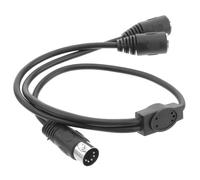 LIFKOME Cavo Midi Splitter 0,5 M Maschio a Doppio Femmina in Rame e Pvc per Tastiera Midi e Organo Elettronico Nero
