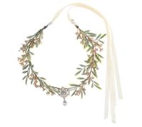 LIFKOME Cerchietto Floreale a Forma di V in Plastica e Resina, Accessorio Versatile e Confortevole per Fotografia Creativa e Matrimoni Charme Esotico Fatto a Mano