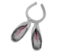 LIFKOME Cerchietto Orecchie Di Coniglio Grigio Per Feste Compleanni e Matrimoni Accessorio Furry Elegante Per Donne Con Orecchie Lunghe e Design Comodo