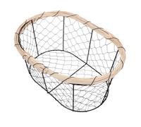 LIFKOME Cestino in Filo Metallico Da 30 Cm Per Pane e Uova, Portaoggetti Per Frutta e Verdura Ventilazione, Contenitore Cucina Multifunzione in Metallo Robusto Per Uso Quotidiano