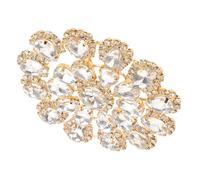 LIFKOME Charm per Borsa con Applicazione Fiore Strass Rotondo in Lega Resistente Patch Decorativa per Giacche Abiti e Accessori Fai da Te Facile da Cucire e Personalizzare