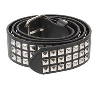 LIFKOME Cintura da Uomo e Donna Accessorio Versatile Design Curvo Agli Angoli Stile Punk Nera Borchie e Stelle a Cinque Punte, in Ecopelle e Ferro per Festival e Occasioni Varie