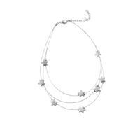 LIFKOME Collana Ciondolo A Stella Cinque Punte Catena Per Clavicola Collana Decorativa Argento Accessorio Per Collo Per Amiche