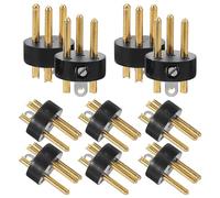 LIFKOME Connettore Xlr Maschio a 3 Pin 10 Pezzi, Nero per Microfono | Trasferimento Stabile del Segnale, Assemblaggio Fai, per Cavi Audio e Tecnici, in ABS e Metallo