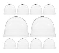 LIFKOME Copertura per Piante per umidità Controllo Aria 10 Pezzi in Plastico Trasparente Cupola e Massima Penetrazione Luce per Protezione in Giardino