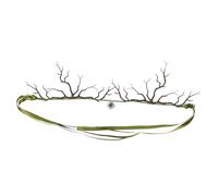 LIFKOME Copricapo Sposa Con Decorazioni Rami Per Feste e Cerimonie Accessorio Elegante Per Matrimoni e Halloween Design Leggero e Affascinante Con Pendenti Verdi