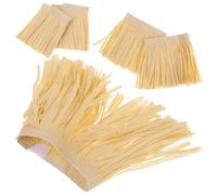 LIFKOME Costume da Spettacolo 5 Pezzi Gonna Hula di Carta Rafi Nappe, Set Ecologico per Feste a Tema Luau Hawaiano Vintage, Esibizioni e Balli in Maschera Donna