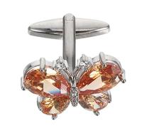 LIFKOME Cufflinks a Farfalla in Rame e Zirconia, Stile Francese, per Camicia, Tengono i Polsini in Posizione, per Donne e Coppie, per Eventi Formali e Riunioni di Lavoro