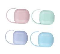 LIFKOME Custodia Protettiva Per Ciuccio 4 Pezzi Manico Porta Ciuccio in Plastica Pp Antiurto Facile Da Pulire e Trasportare Per Ragazzo Ragazza e Uso Esterno Versatile Per Passeggino e Borsa