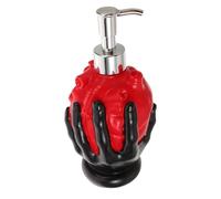 LIFKOME Distributore di Sapone Liquido a Forma di Cuore Nero in Vinile, Ricaricabile e Facile da Riempire, Accessorio Macabro per Bagno Spettrale e Decorazioni di Halloween
