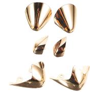 LIFKOME Eleganti tappi protettivi in metallo per scarpe e 3 paia di punte sagomate a punta, facili da montare, protezione decorativa per il tallone in oro per tacchi alti