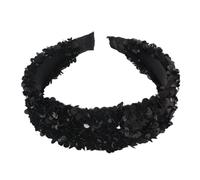 LIFKOME Fascia Capelli con Paillettes Nere Elegante e Scintillante Accessorio Moda per Donne e Ragazze Fascia Sottile Modellabile per Cerimonie e Uso Quotidiano