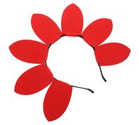 LIFKOME fascia del fiore del sole copricapo moda ghirlanda di di girasole decorazioni adornare Cerchietto con petali di girasole fascia di girasole per le donne plastica rosso