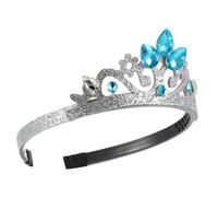 LIFKOME Fascia per Capelli Bambina con Coroncina di Cristallo Blu Elegante e Leggera per Feste e Compleanni Accessorio Moda Raffinato per Ragazze