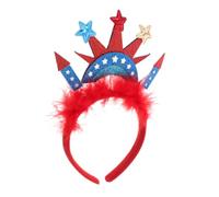 LIFKOME Fascia Per Patriottica Con Svolazzanti Nastri: Fascia Per Con Stella Blu, Rossa E Bianca Con Bandiera Americana Per Donne, Ragazze E Bambini, Per La Parata Del 4
