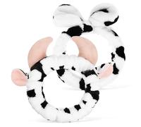 LIFKOME Fascia Per Trucco Mucca Tessuto Morbido Fascia Per Lavaggio Del Viso Stampa Animale Spa Viso