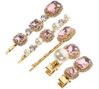 LIFKOME Fermagli Per Chioma in Metallo Strass, Set Da 5 Forcine Decorative Piccole Per Ragazze e Donne, Accessori Chioma Eleganti Per Feste, Matrimoni e Uso Quotidiano