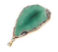 LIFKOME Fette Di Agata Verdi Per Ciondolo, Accessori Per Creazione Campanelli Eolici Fai Da Te, Pendenti Decorativi Raffinati Per Gioielli Artigianali e Regali Creativi