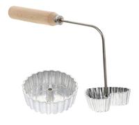 LIFKOME Formine per Snack Fritti in Alluminio e Legno per Frittura Domestica Robuste e Antiruggine Manico, Utensile da Cucina per Frittelle e Arancini