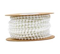 LIFKOME Ghirlanda Perline Rotonde per Decorazioni Fai da Te per Matrimoni e Progetti Diy Colore Bianco Perline Fisse e Facili da