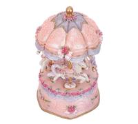 LIFKOME giostra Rotante con luci giostra Musicale per Ragazze Decorazioni Musicali per Il Tavolo delle Vacanze Statuetta Musicale di Cavallo Vintage Purple