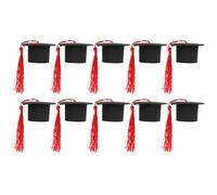 LIFKOME Graduation Caps Decors Mini Doctoral Tam, 10 Pezzi, Rosso, per Photography Prop e Party Cakes