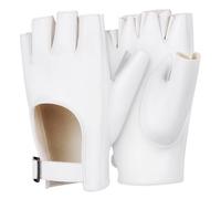 LIFKOME Guanti Mezze Dita Donna in Ecopelle Leggeri Half Finger Design Per Guida Bici Cosplay Fitness Stile Punk Protezione Palmo Resistente Abrasioni