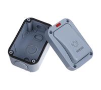 LIFKOME Interruttore a Pressione Rettangolare Spia Luminosa da Parete per Controllo Accessi in Cortile e Scuola in Ambienti Esterni