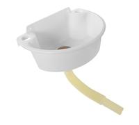 LIFKOME Lavandino a Parete Stretto Salvaspazio, Mini Lavabo Sospeso a Mezzaluna per Bagno e Balcone, Piccolo Lavandino per Appartamenti e Spazi Ristretti con Tubo di Scarico da 75 Cm