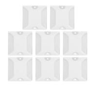 LIFKOME Marcatori per Vialetto Riflettenti 8 Pezzi in ABS Bianco con Design Rialzato per Strade e Aree di Sosta