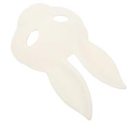 LIFKOME Maschera Coniglio Bianco Mezza Faccia per Masquerade e Cosplay Accessorio Party Carnevale Halloween per Adulti e Design Confortevole